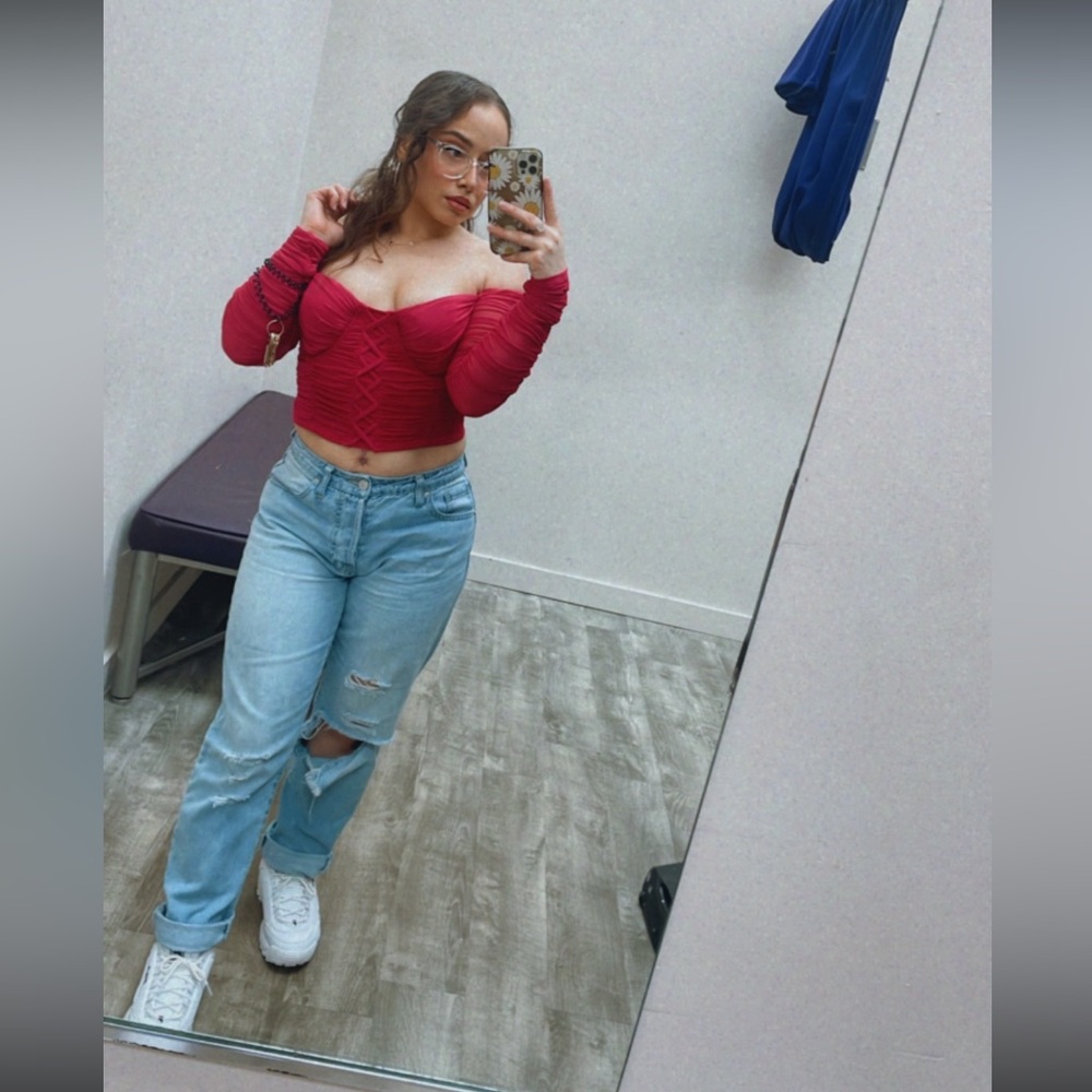 Hot Pink Off Shoulder Top